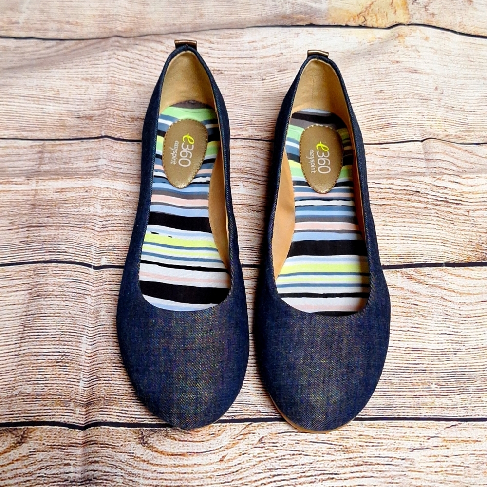 Easy spirit denim flat size 8